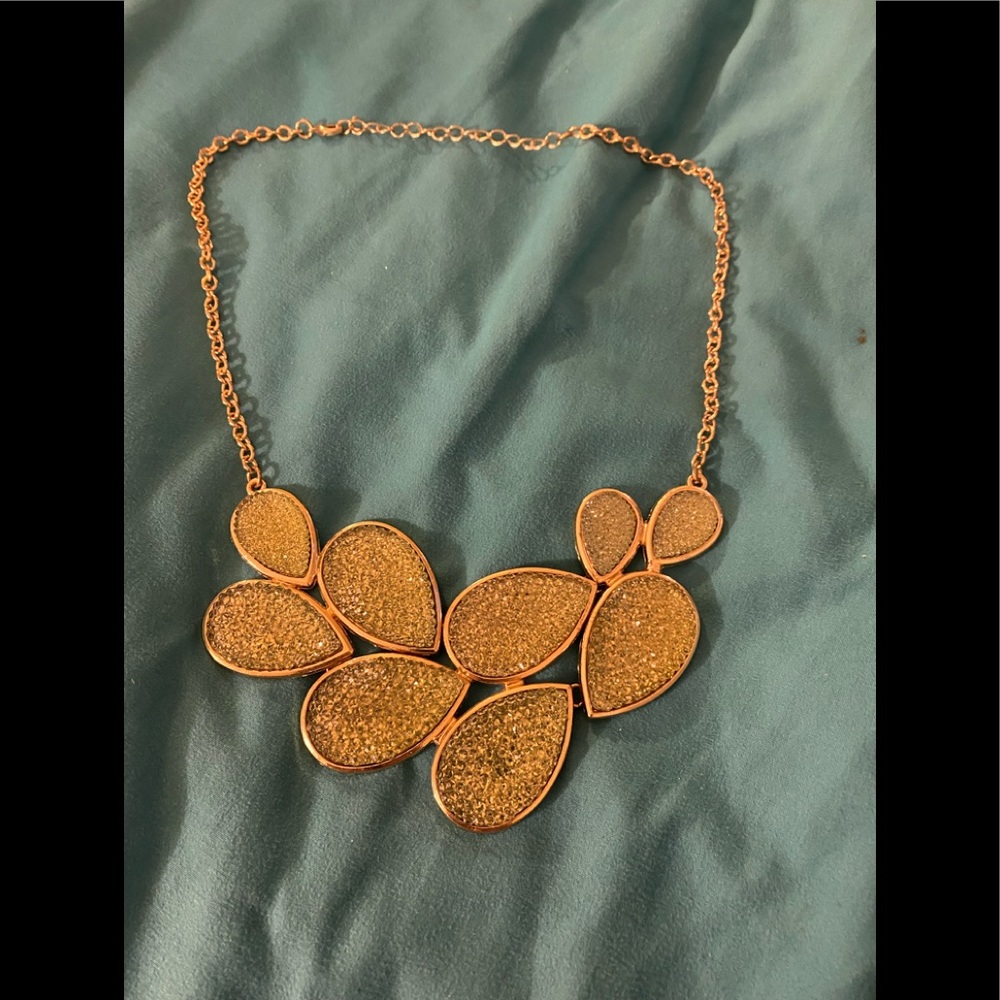 Gold tone sparkles olive green